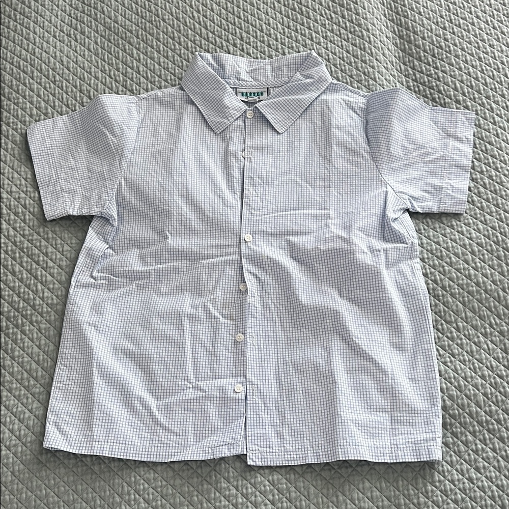 Little Laundry Blue Plaid Short Sleeve Shirt